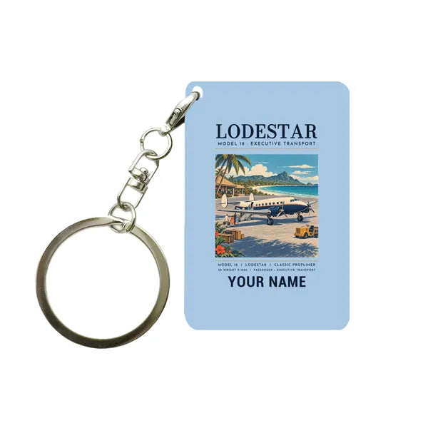 Model 18 Lodestar - Poster + Name - Key Chain - Light Blue