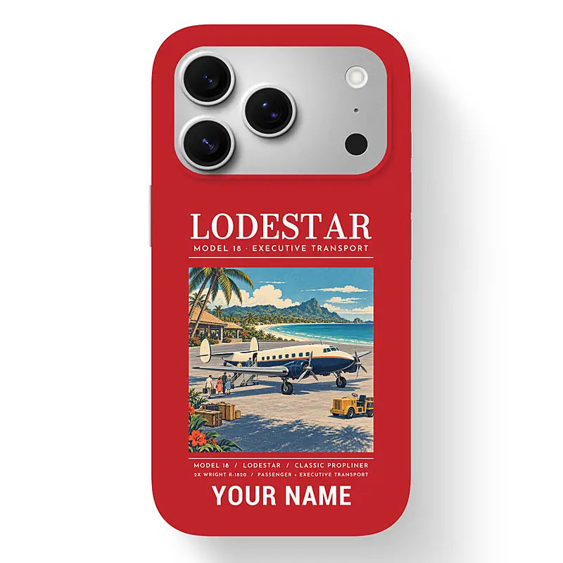 Model 18 Lodestar - Poster + Name - MagSafe iPhone 17 Pro - Red