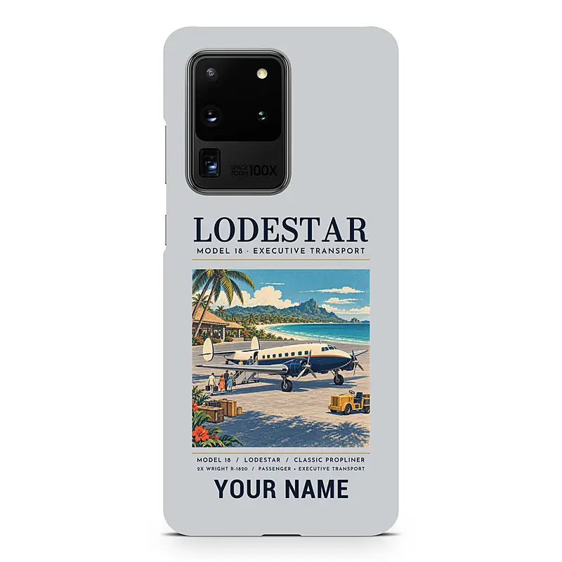 Model 18 Lodestar - Poster + Name - Samsung Case - Light Gray