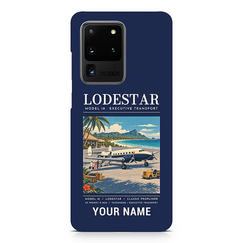Model 18 Lodestar - Poster + Name - Samsung Case - Navy Blue