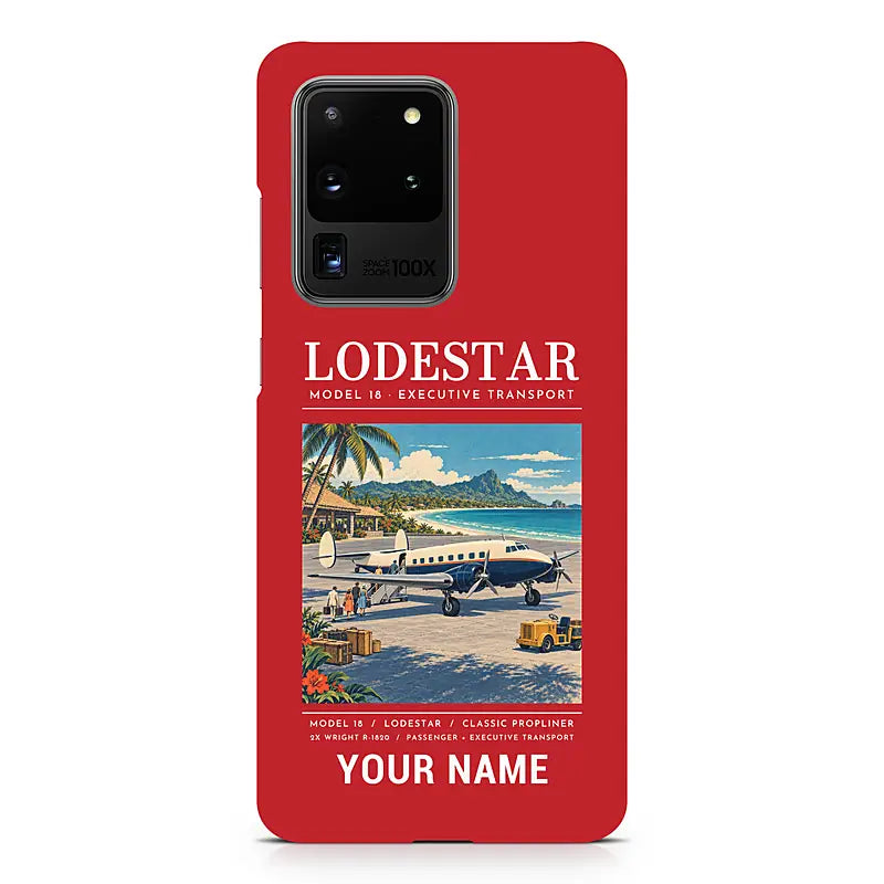 Model 18 Lodestar - Poster + Name - Samsung Case - Red