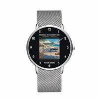 Thumbnail for Model 18 Lodestar - Poster + Name - Slim Mesh - Silver and Silver Stainless Steel Strap
