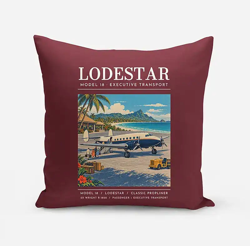Model 18 Lodestar - Poster - Pillow - Dark Red