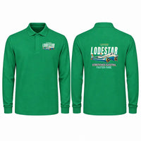 Thumbnail for Model 18 Lodestar Premium Polo T-Shirts - Cartoon - Long Sleeve - Green