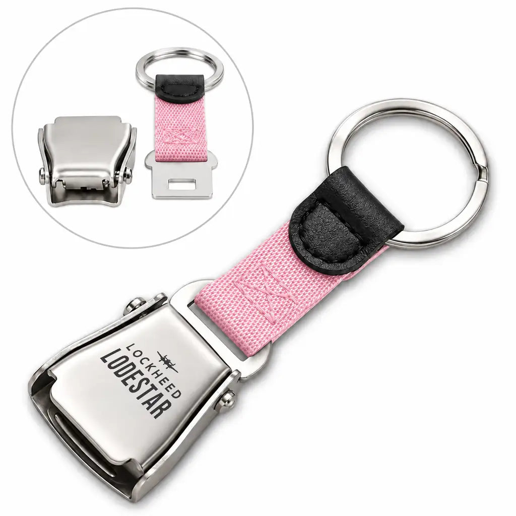 Model 18 Lodestar - Seat Belt Key Chain - Heritage - Pink