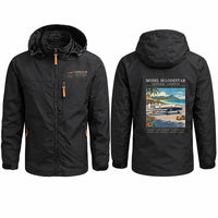 Thumbnail for Model 18 Lodestar Stylish Jackets - Hooded Windbreaker - Poster - Black