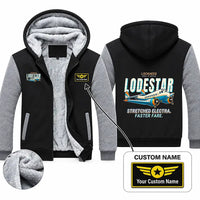 Thumbnail for Model 18 Lodestar Zipped Sweatshirts - Cartoon + Name - Black & Gray
