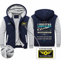 Thumbnail for Model 18 Lodestar Zipped Sweatshirts - Original + Name - Navy & Gray
