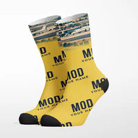 Thumbnail for Modesto City-County Airport (MOD) - Socks - Yellow + Name