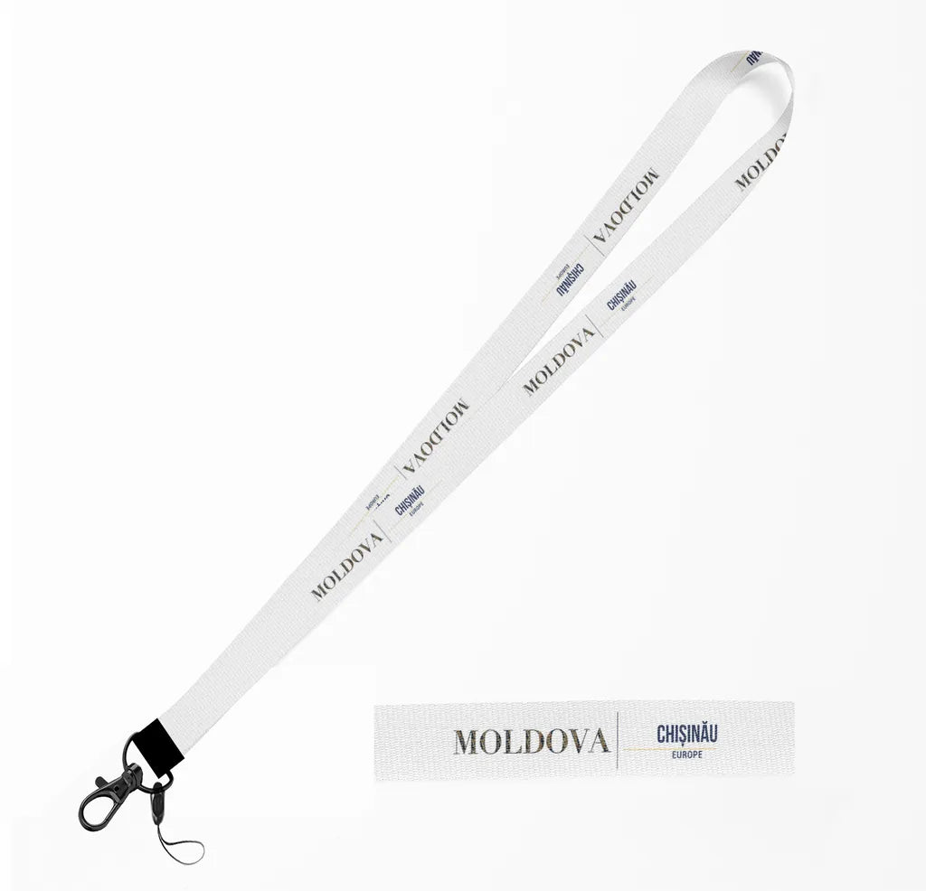 Moldova Country Series lanyard - white