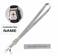 Thumbnail for Monschau City Series seat belt lanyard - light gray with name