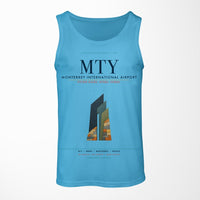 Thumbnail for Monterrey International Airport (MTY) design on sky blue tank top