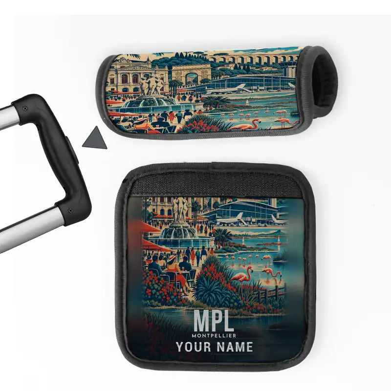 Montpellier–Méditerranée Airport (MPL) Luggage Handle Covers - 3D Full Print + Name