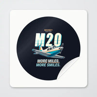 Thumbnail for Mooney M20J 201 - Cartoon - Circle Sticker - Peel