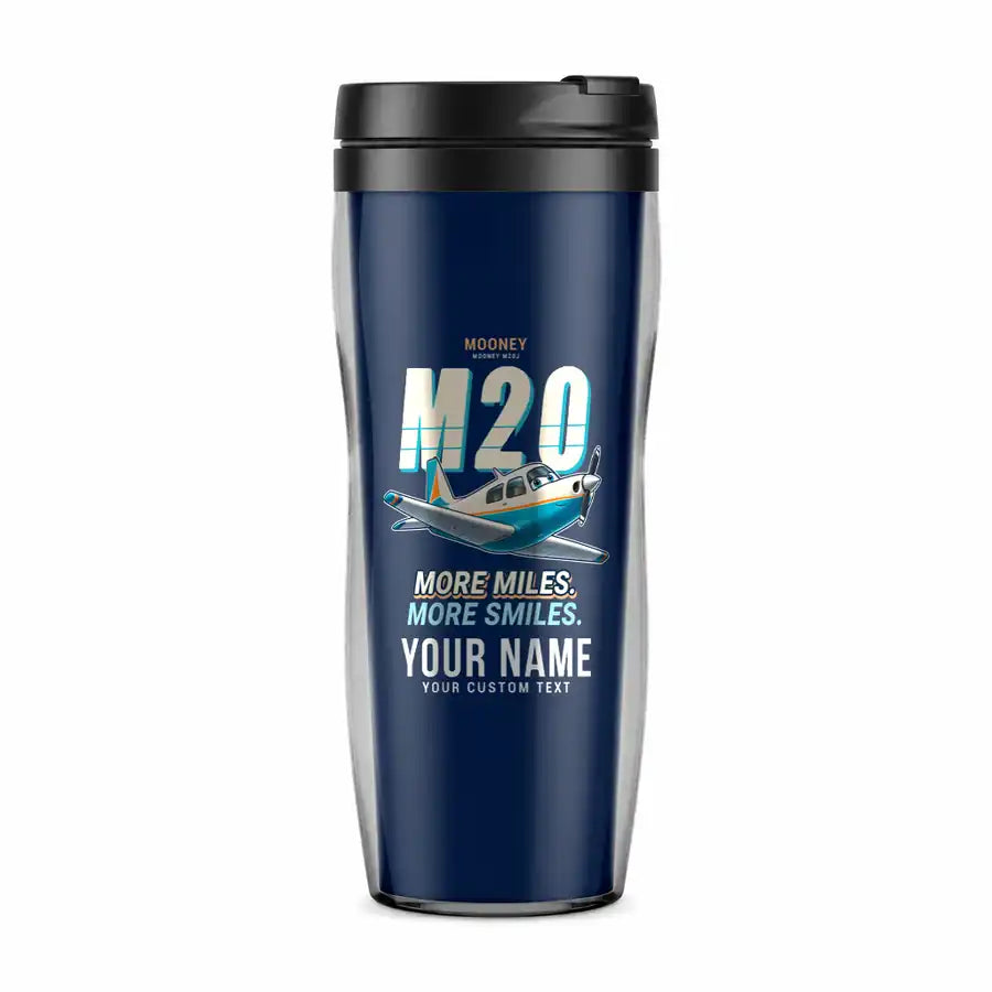 Mooney M20J 201 - Cartoon + Name - Plastic (No Holder) - Dark Blue