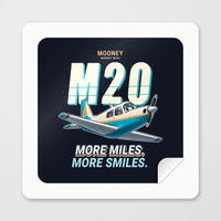 Thumbnail for Mooney M20J 201 - Cartoon - Square Sticker - Peel