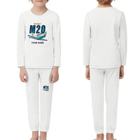 Thumbnail for Mooney M20J 201 - Children Pajamas - Cartoon Chest + Name - White