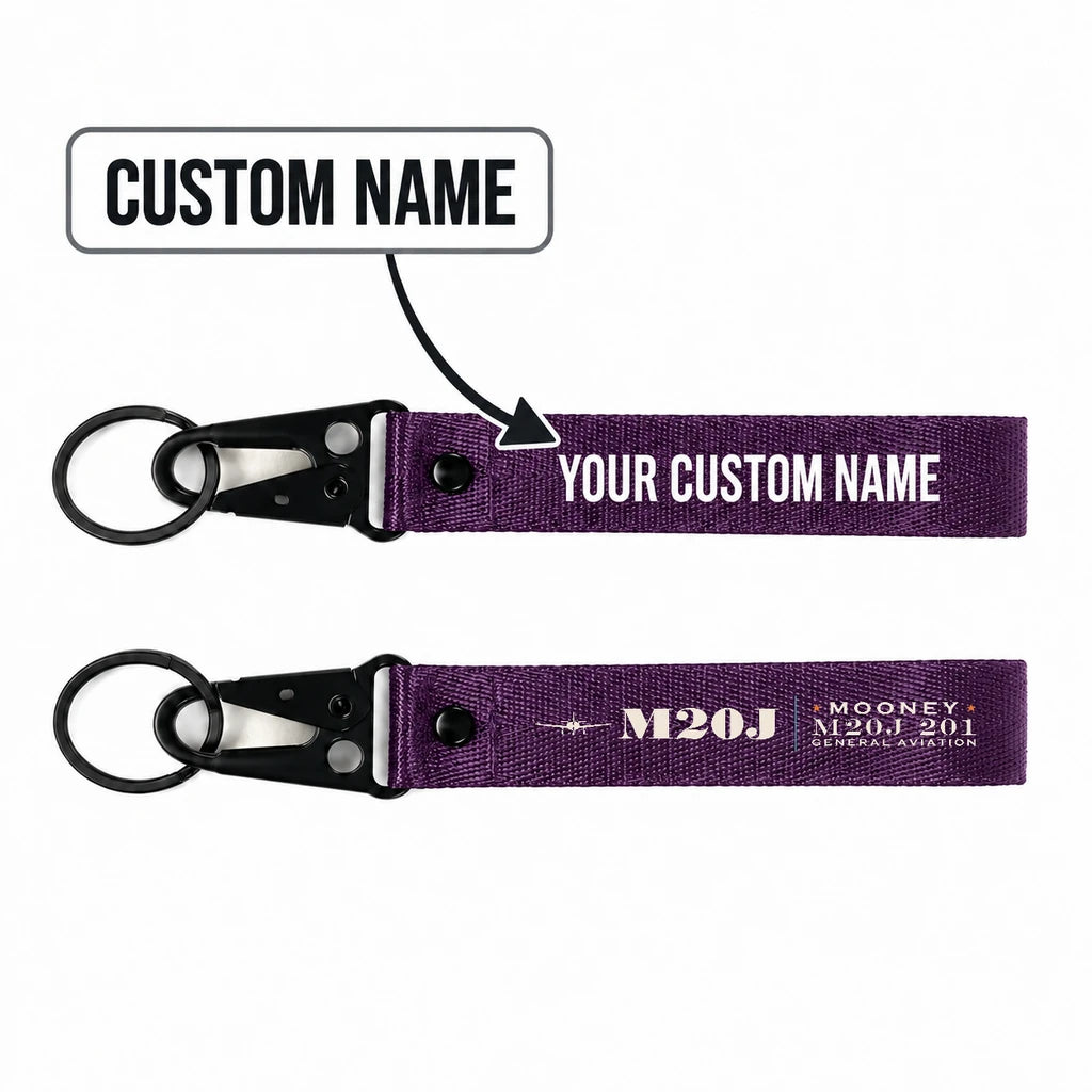 Mooney M20J 201 Hawk-Shaped Key Chains - Purple - Heritage - Personalized