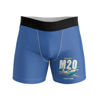 Thumbnail for Mooney M20J 201 - Men Boxers - Cartoon + Name - Blue