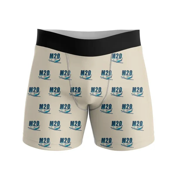 Mooney M20J 201 - Men Boxers - Cartoon Pattern - Beige