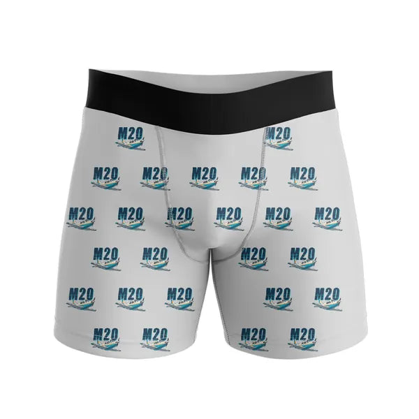 Mooney M20J 201 - Men Boxers - Cartoon Pattern - Light Gray