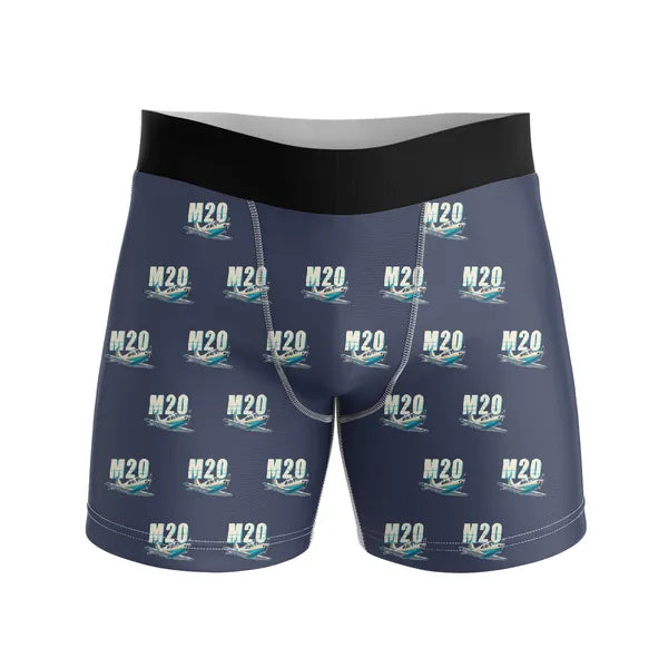 Mooney M20J 201 - Men Boxers - Cartoon Pattern - Navy Blue