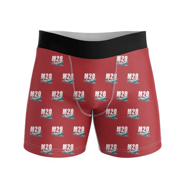 Mooney M20J 201 - Men Boxers - Cartoon Pattern - Red