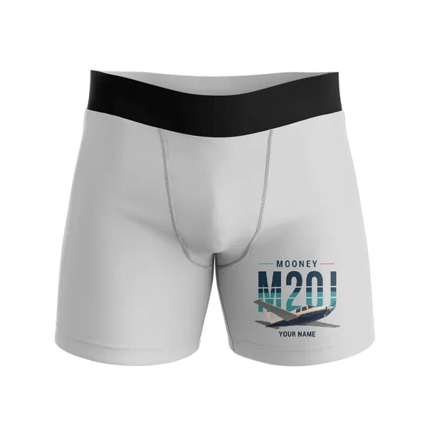 Mooney M20J 201 - Men Boxers - Original + Name - Light Gray