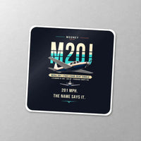 Thumbnail for Mooney M20J 201 - Original - Square Sticker - Close-up
