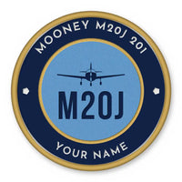 Thumbnail for Mooney M20J 201 Patches - Circle + Name - Navy Sky
