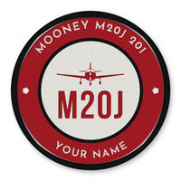 Thumbnail for Mooney M20J 201 Patches - Circle + Name - Red White