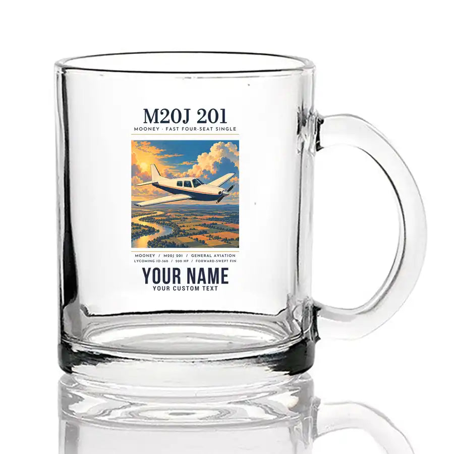 Mooney M20J 201 - Poster + Name - Coffee & Tea Glass