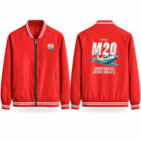 Thumbnail for Mooney M20J 201 Stylish Jackets - Baseball Collar - Cartoon - Red