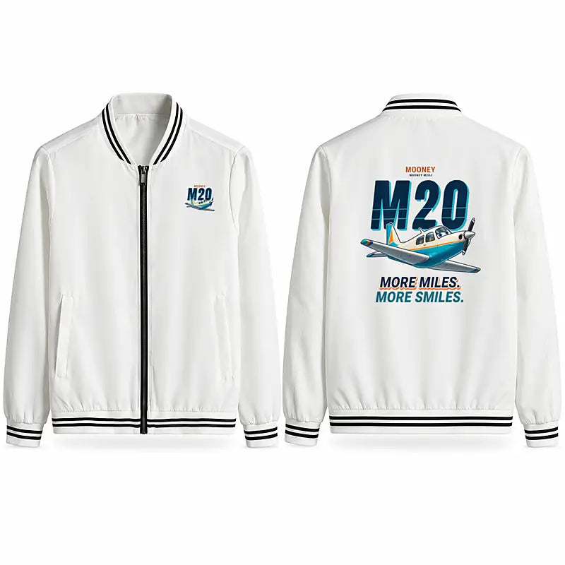 Mooney M20J 201 Stylish Jackets - Baseball Collar - Cartoon - White