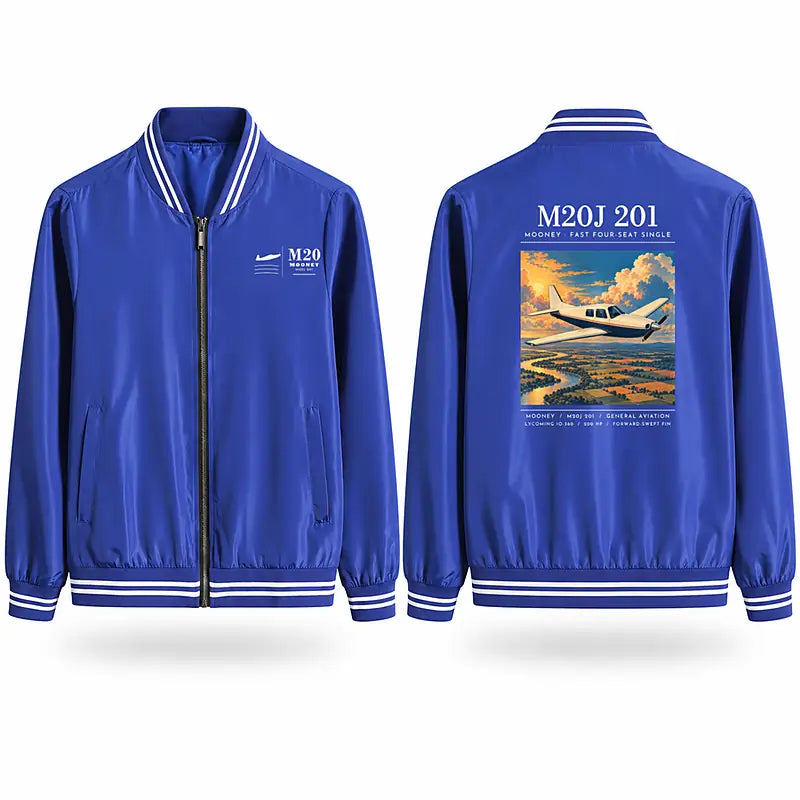 Mooney M20J 201 Stylish Jackets - Baseball Collar - Poster - Royal Blue
