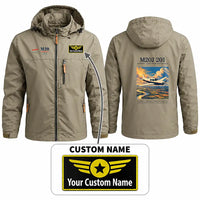 Thumbnail for Mooney M20J 201 Stylish Jackets - Hooded Windbreaker - Poster + Name - Khaki