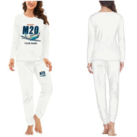 Thumbnail for Mooney M20J 201 - Women Pajamas - Cartoon Chest + Name - White