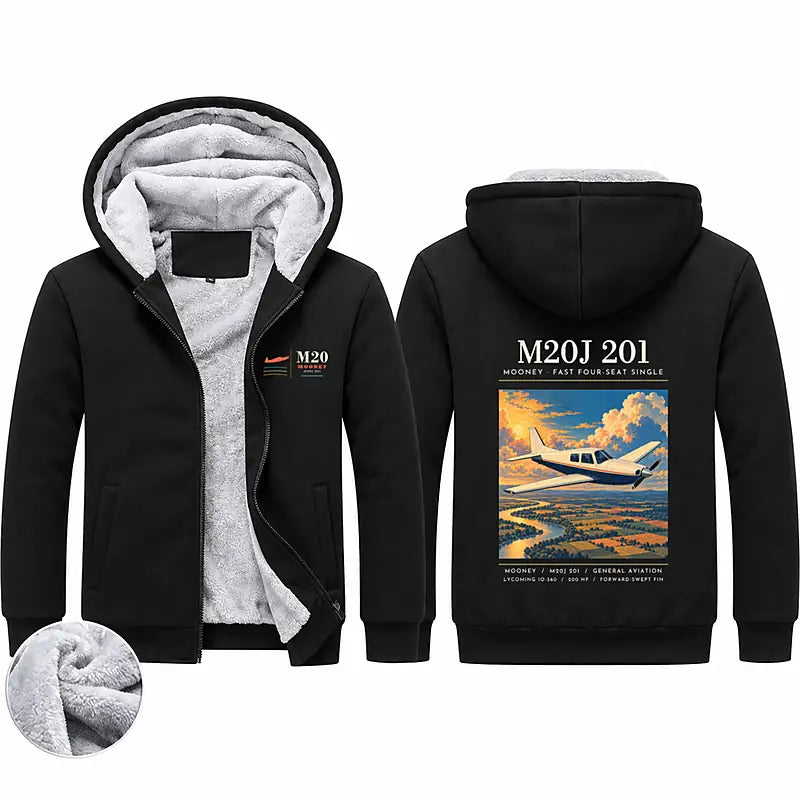 Mooney M20J 201 Zipped Sweatshirts - Poster - Black