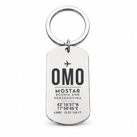 Thumbnail for Mostar International Airport OMO - Key Chain - Original Design - Silver