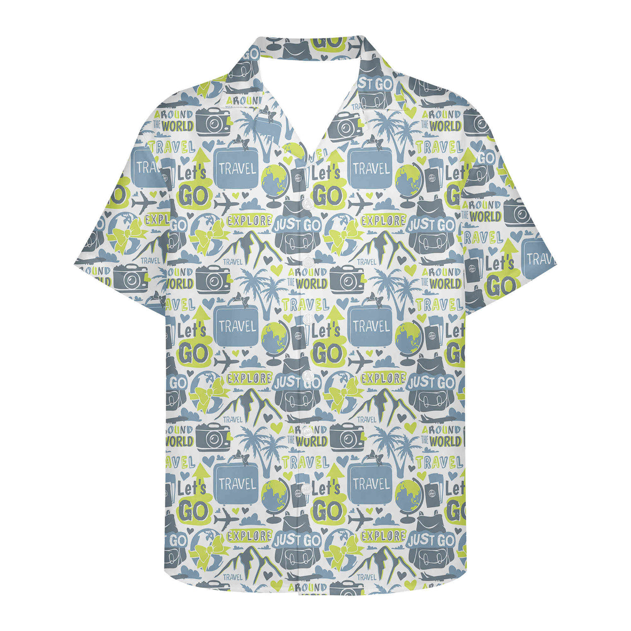 Motivational Travel Badges Designed 3D Hawaiian Shirts