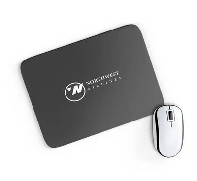 Northwest Airlines (OLD) design on black rectangle mouse pad
