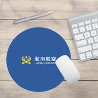 Thumbnail for Hainan Airlines design on blue round mouse pad