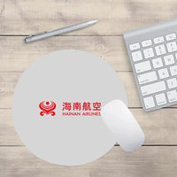 Thumbnail for Hainan Airlines design on light gray round mouse pad