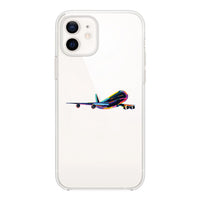 Thumbnail for Multicolor Airplane Designed Transparent Silicone iPhone Cases
