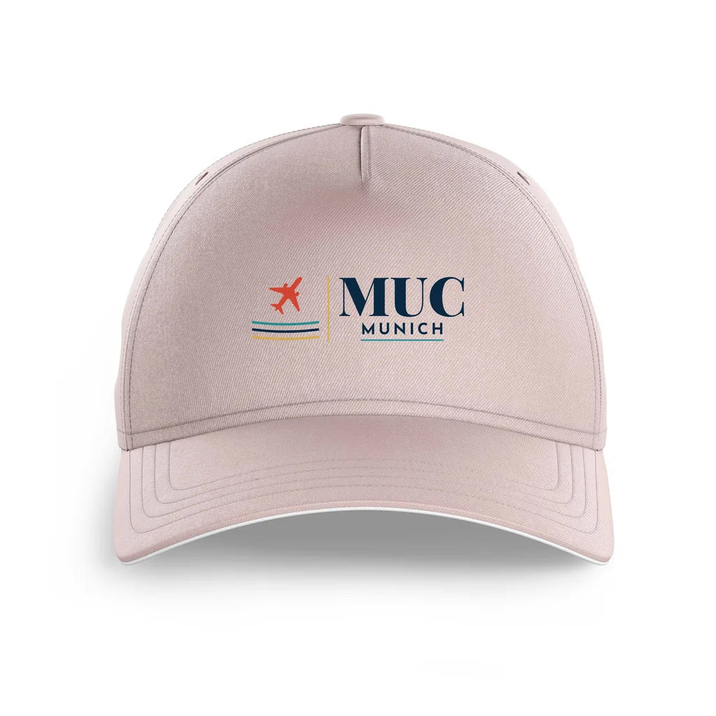 Munich Airport (MUC) printed hat - pink