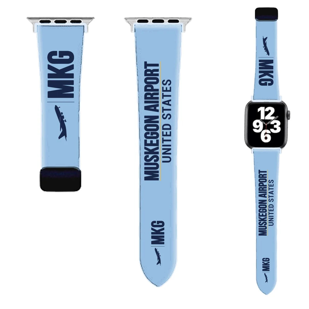 WBV6 | Muskegon County Airport MKG | Light Blue (Magnetic Band)