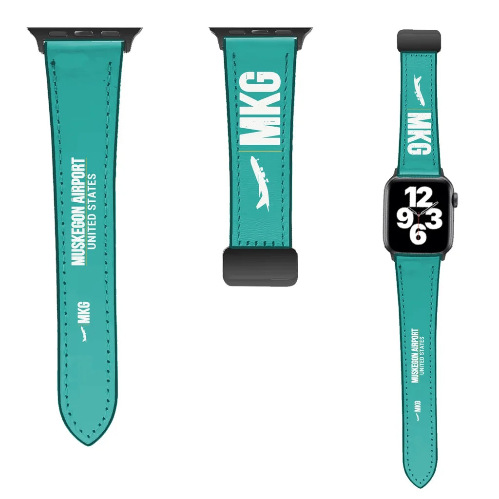 WBV6 | Muskegon County Airport MKG | Leather - Turquoise