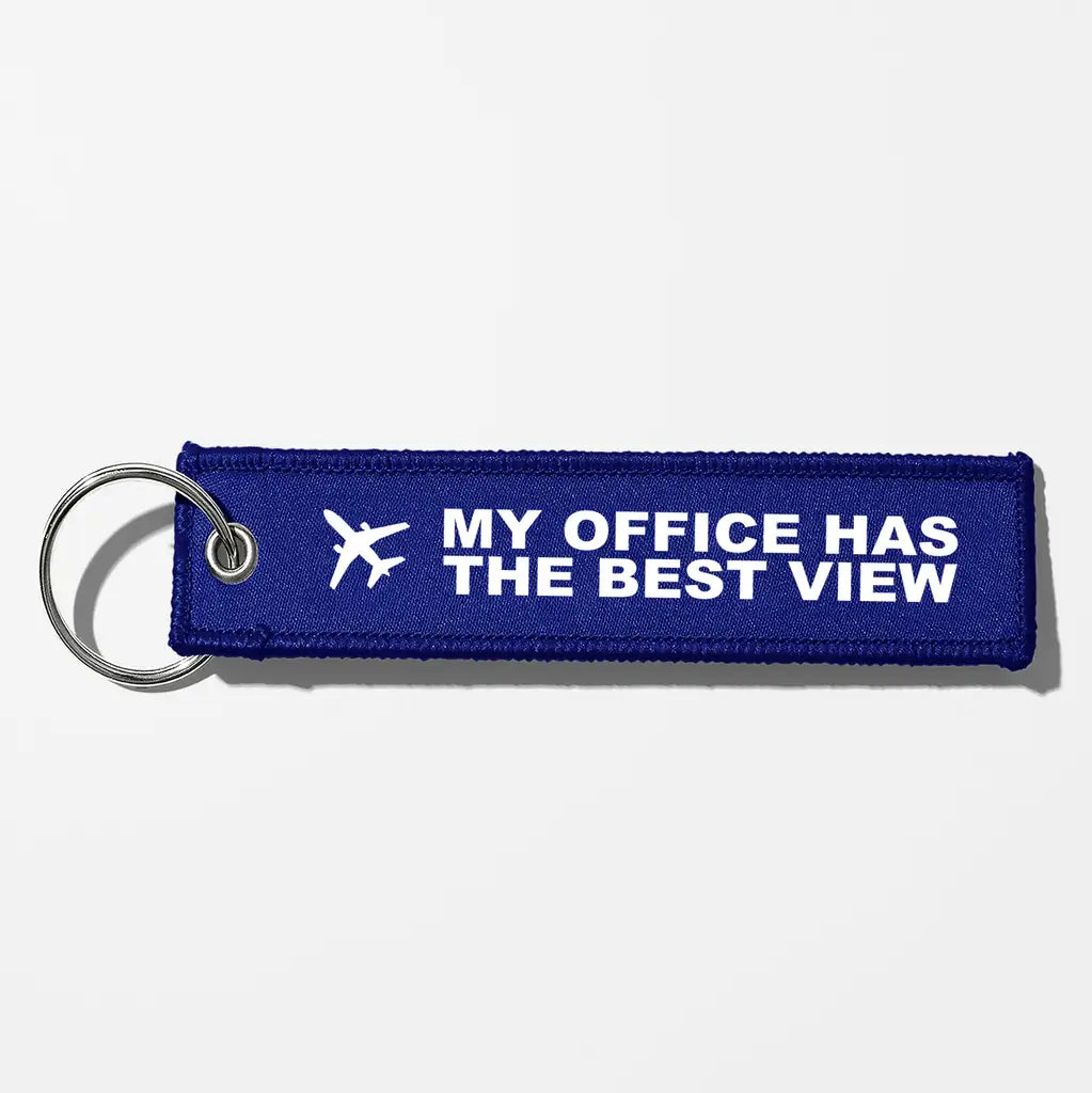 My Office Has The Best View Aviator Key Chains - Blue