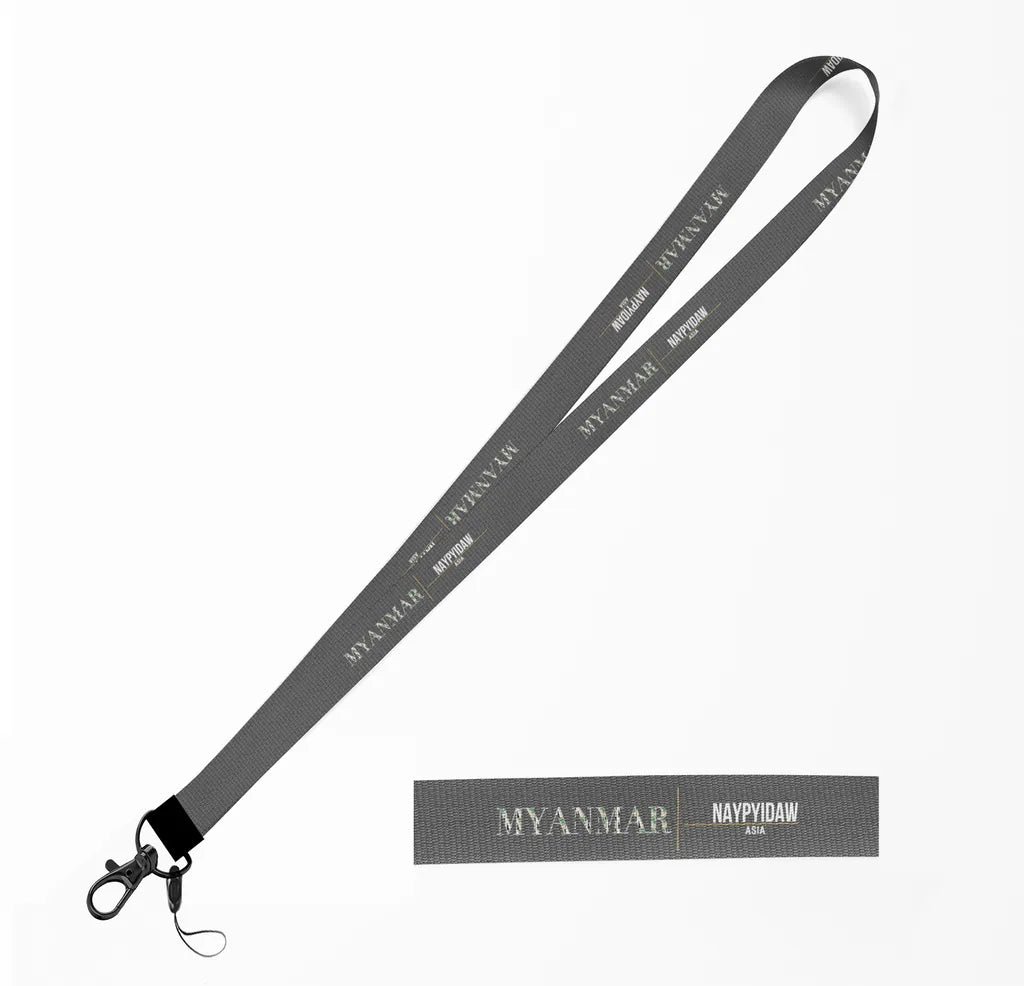 Myanmar Country Series lanyard - gray