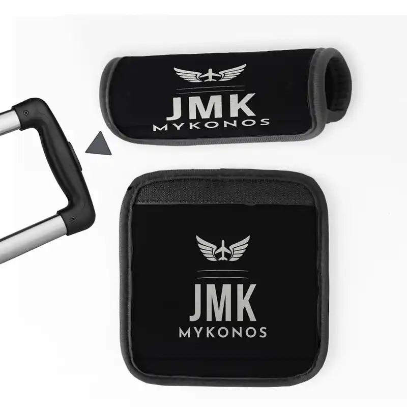 Mykonos Island Airport (JMK) Luggage Handle Covers - Black
